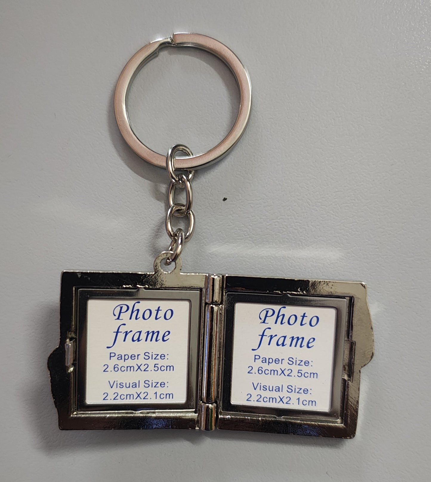 Customized Double Photo Metal Keychain – Personalized Gift