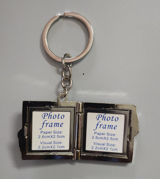Customized Double Photo Metal Keychain – Personalized Gift